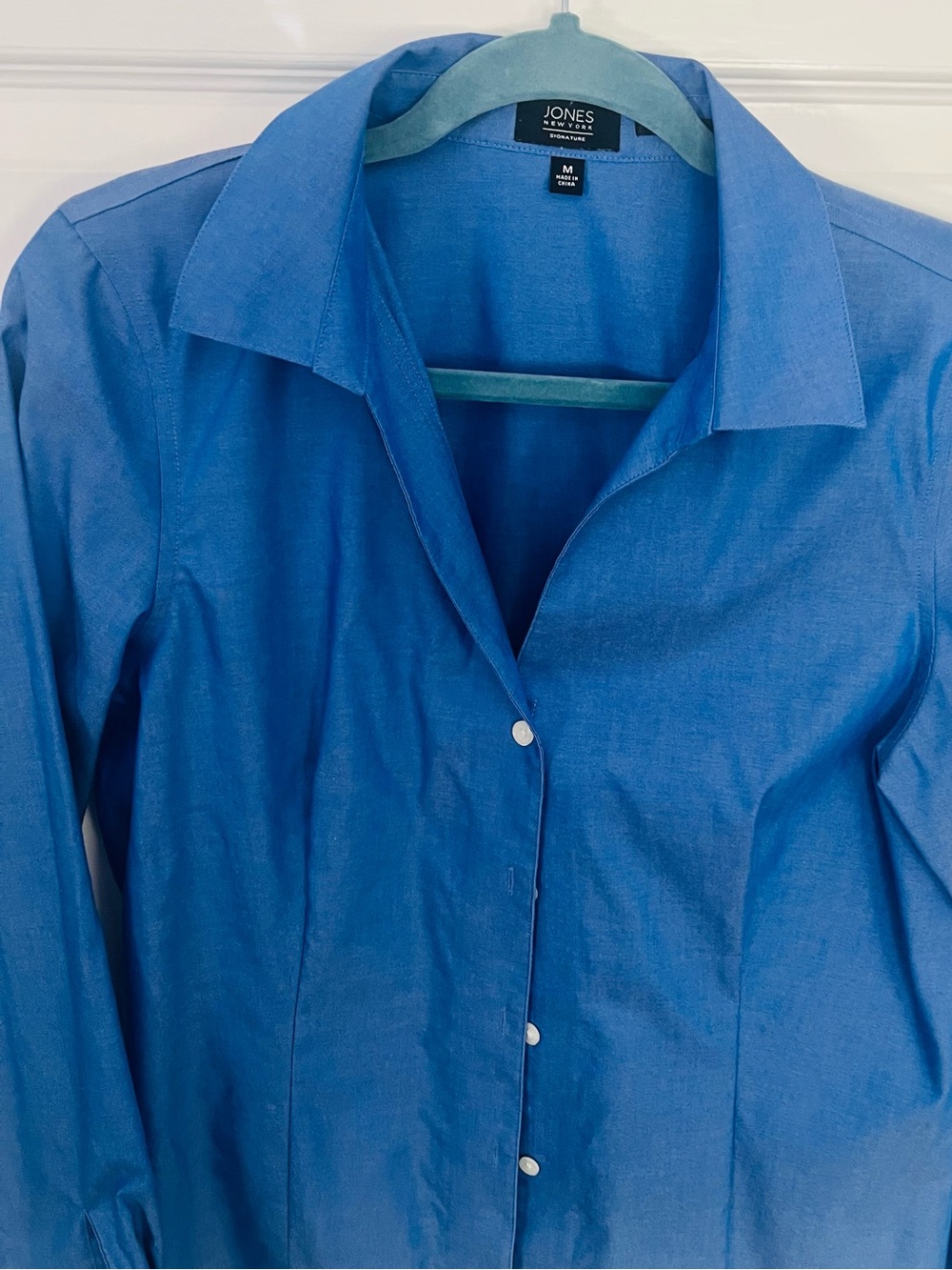 Jones New York Blue Easy Care Shirt